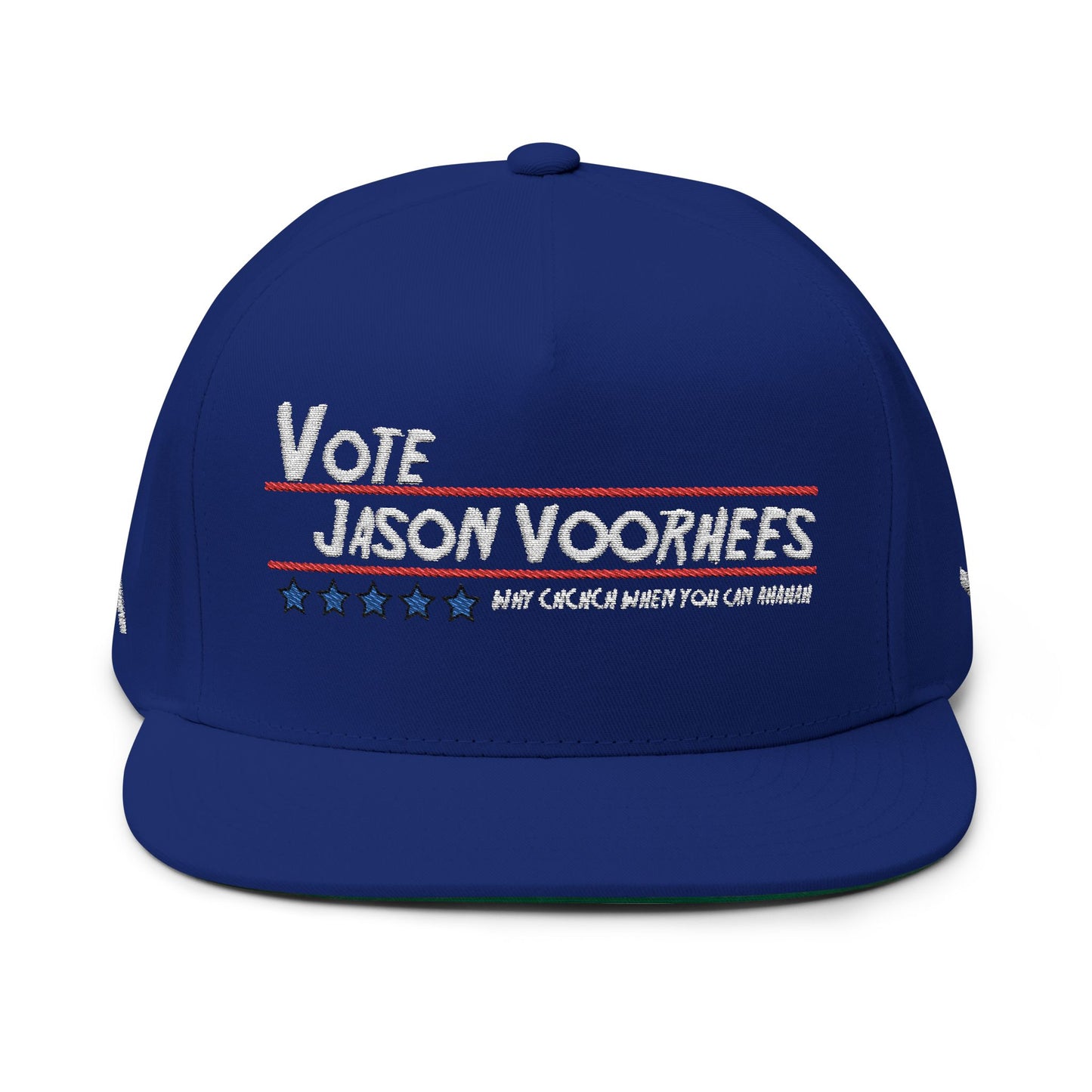 Vote Jason Voorhees Flat Bill Cap - Embroidered