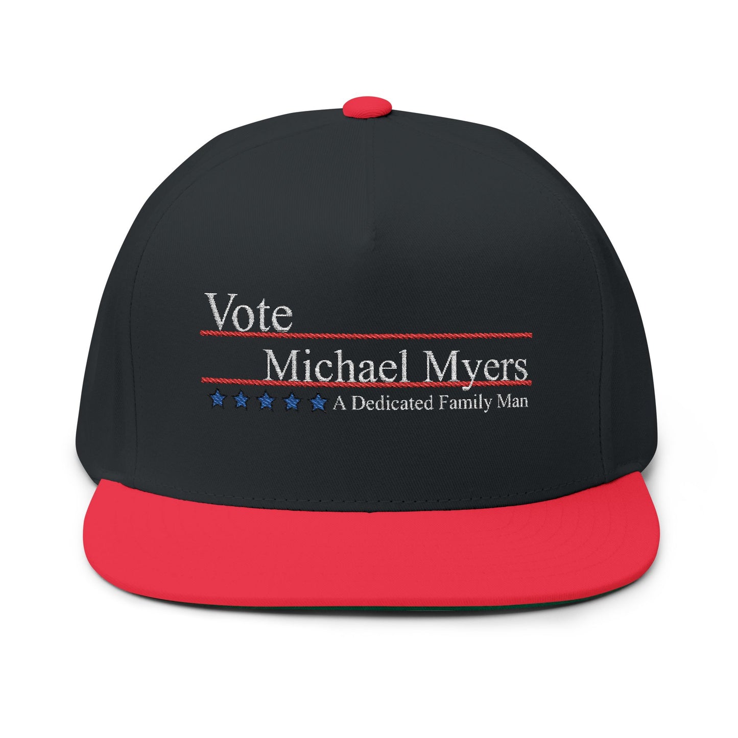Vote Michael Myers Flat Bill Cap - Embroidered