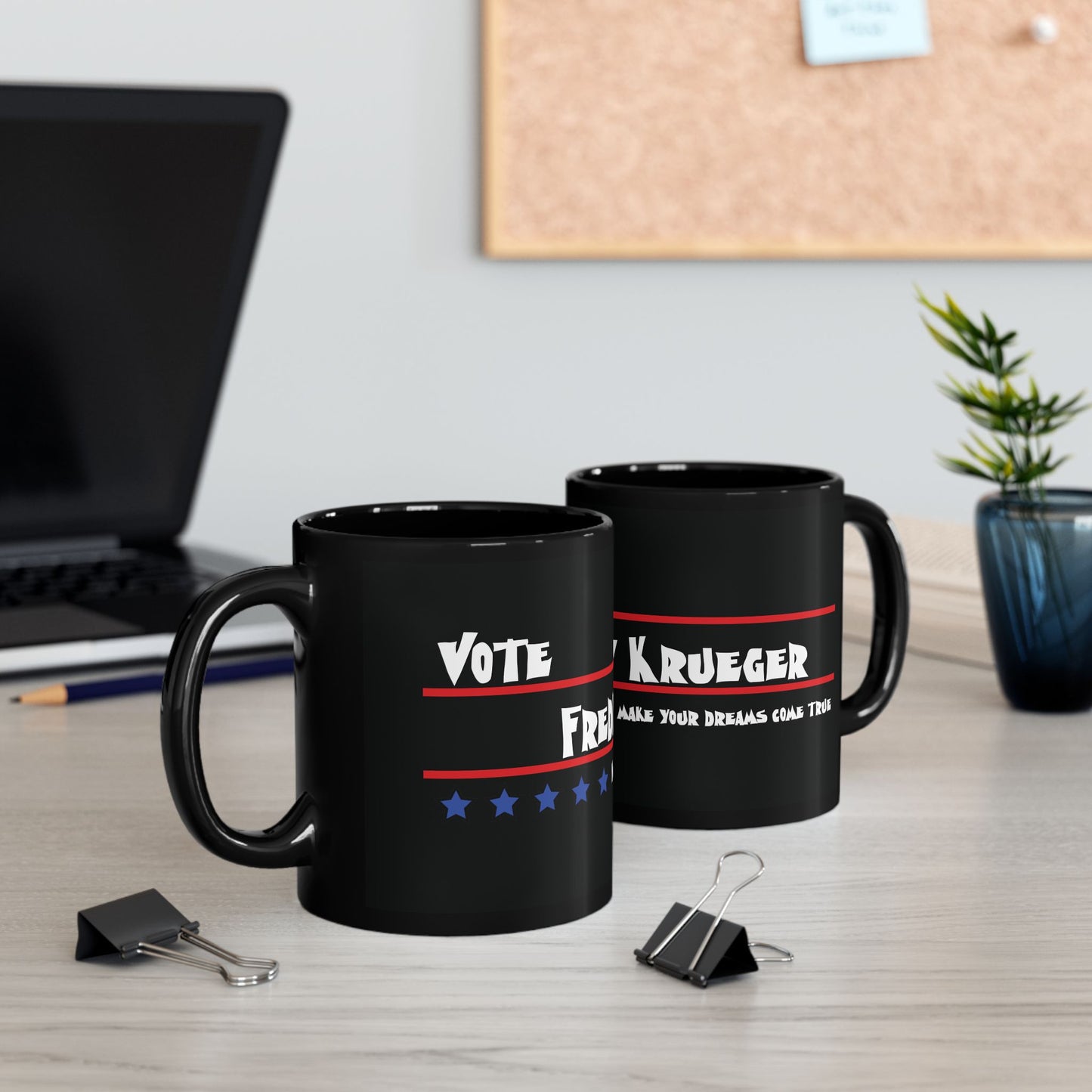 Vote Freddy Krueger Black Mug (11oz, 15oz)
