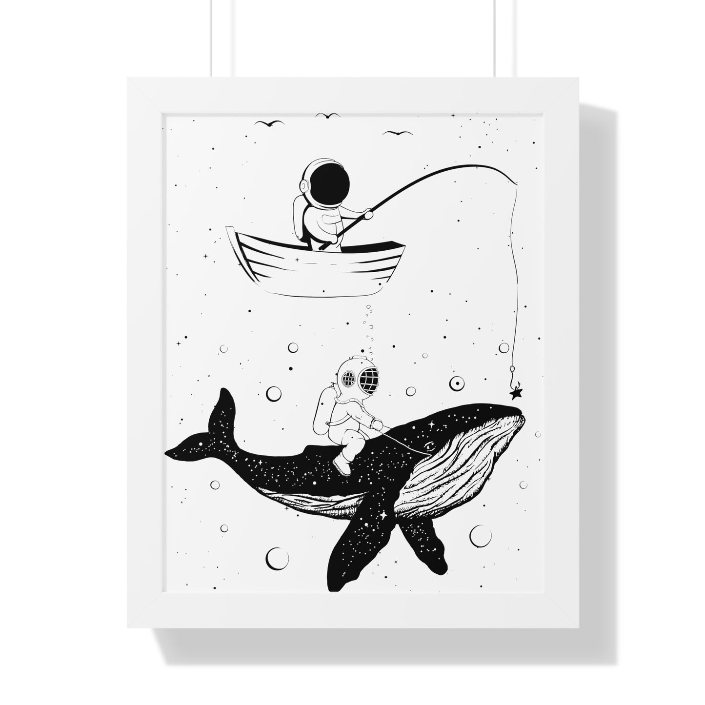 Fishing Whale Art Print