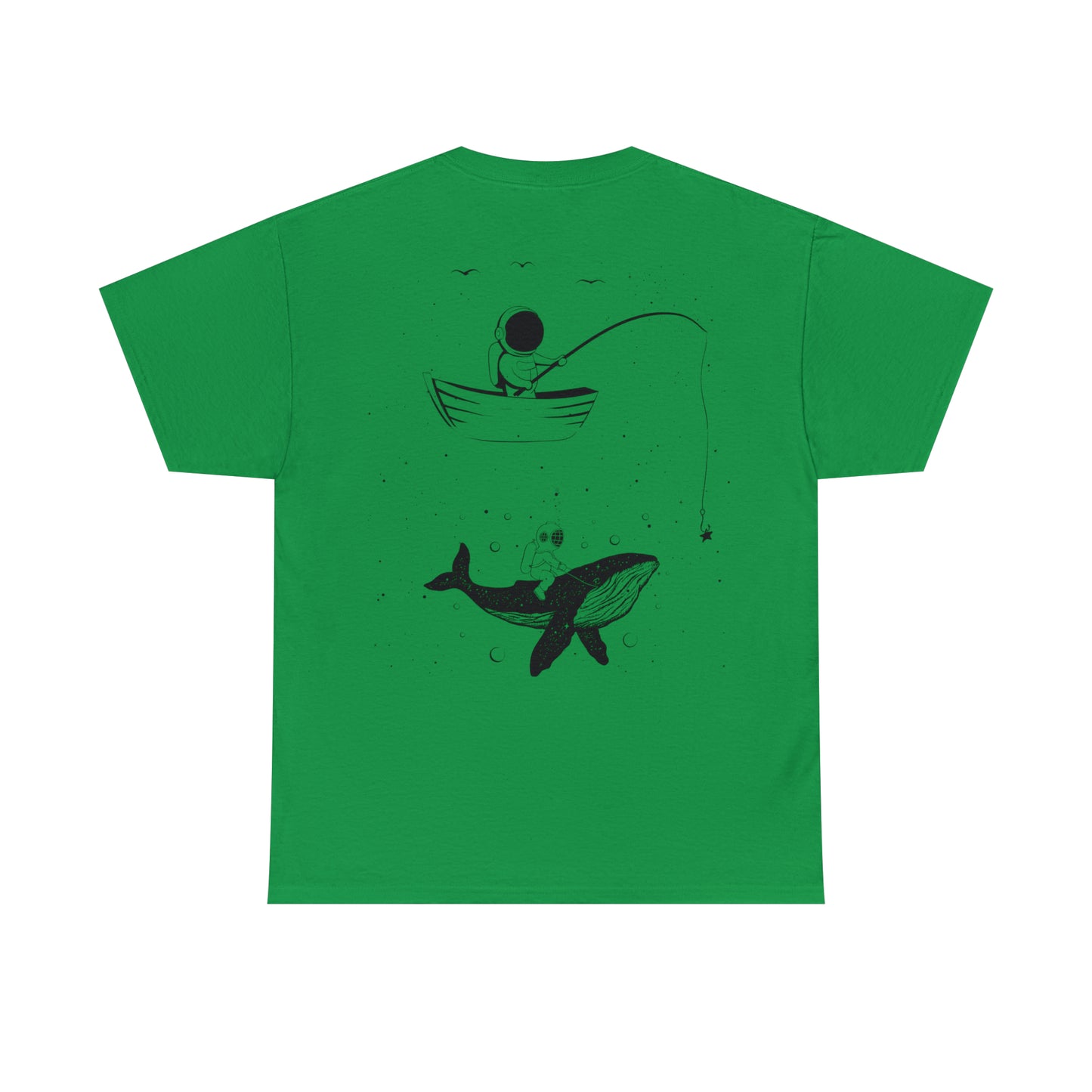 Fishing Whale Unisex Heavy Cotton Tee