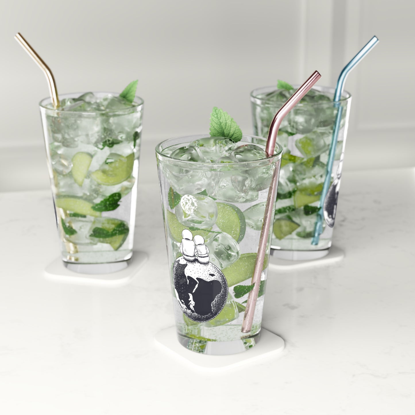 Together in Space Pint Glass, 16oz