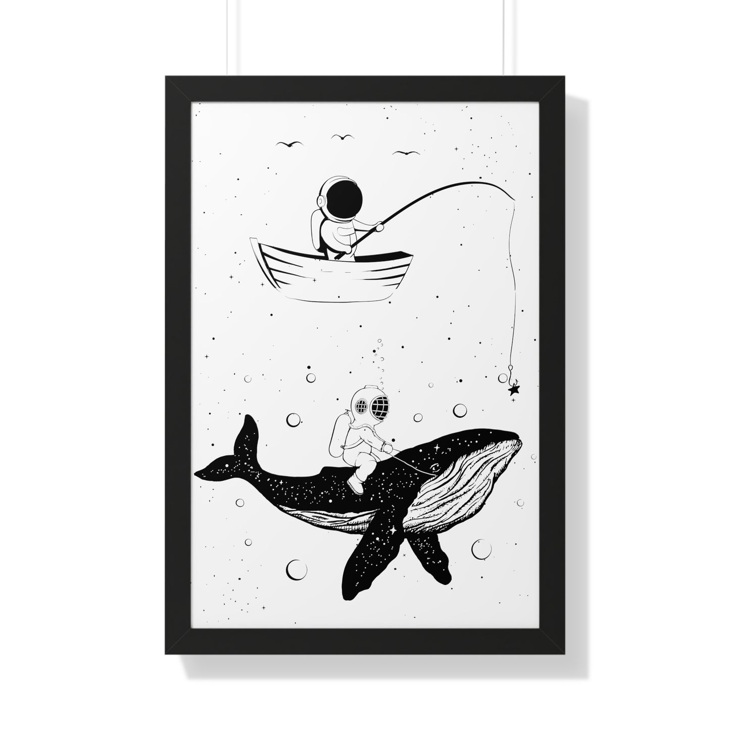 Fishing Whale Art Print