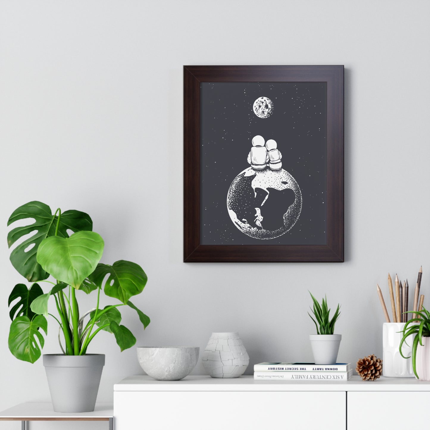 Together In Space Art Print
