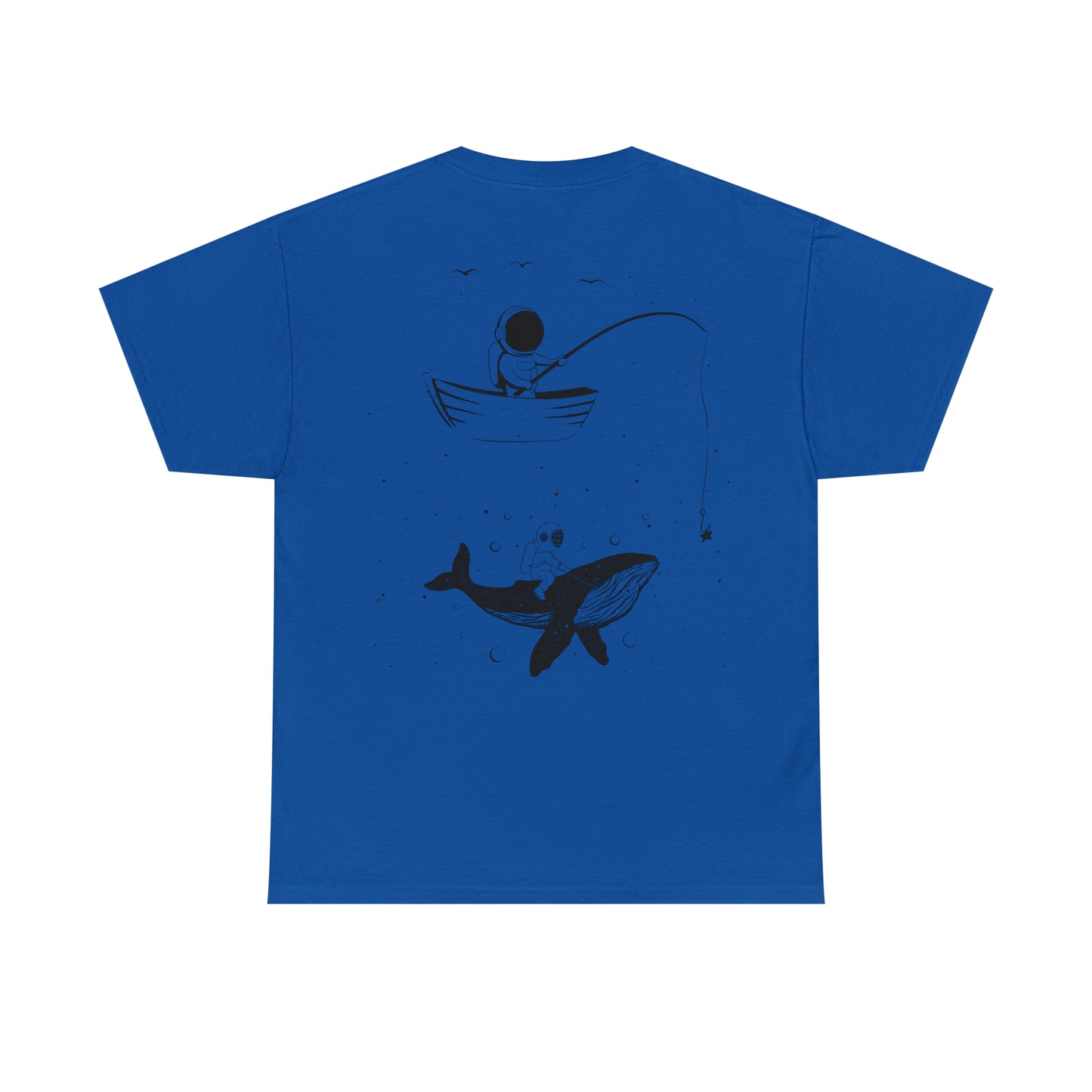 Fishing Whale Unisex Heavy Cotton Tee