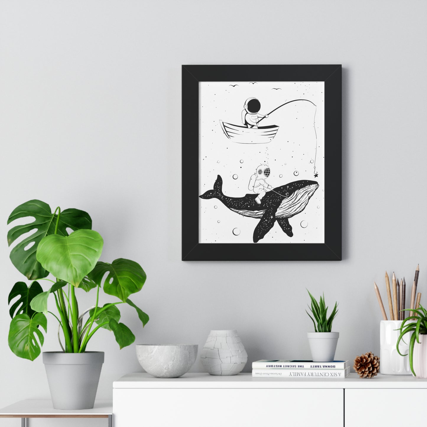 Fishing Whale Art Print