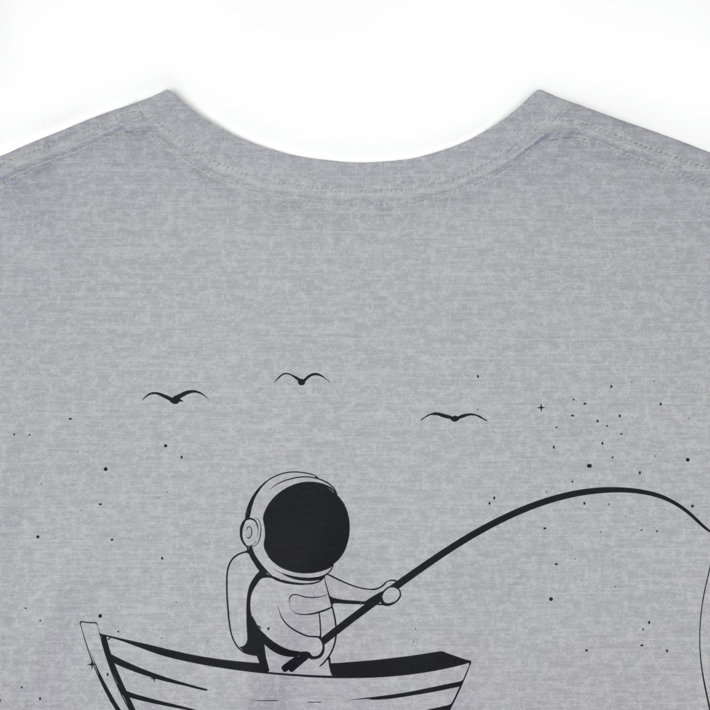Fishing Whale Unisex Heavy Cotton Tee