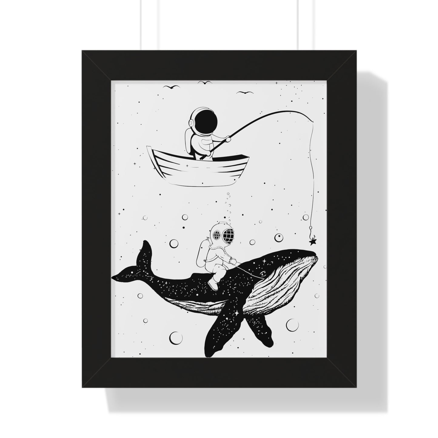 Fishing Whale Art Print