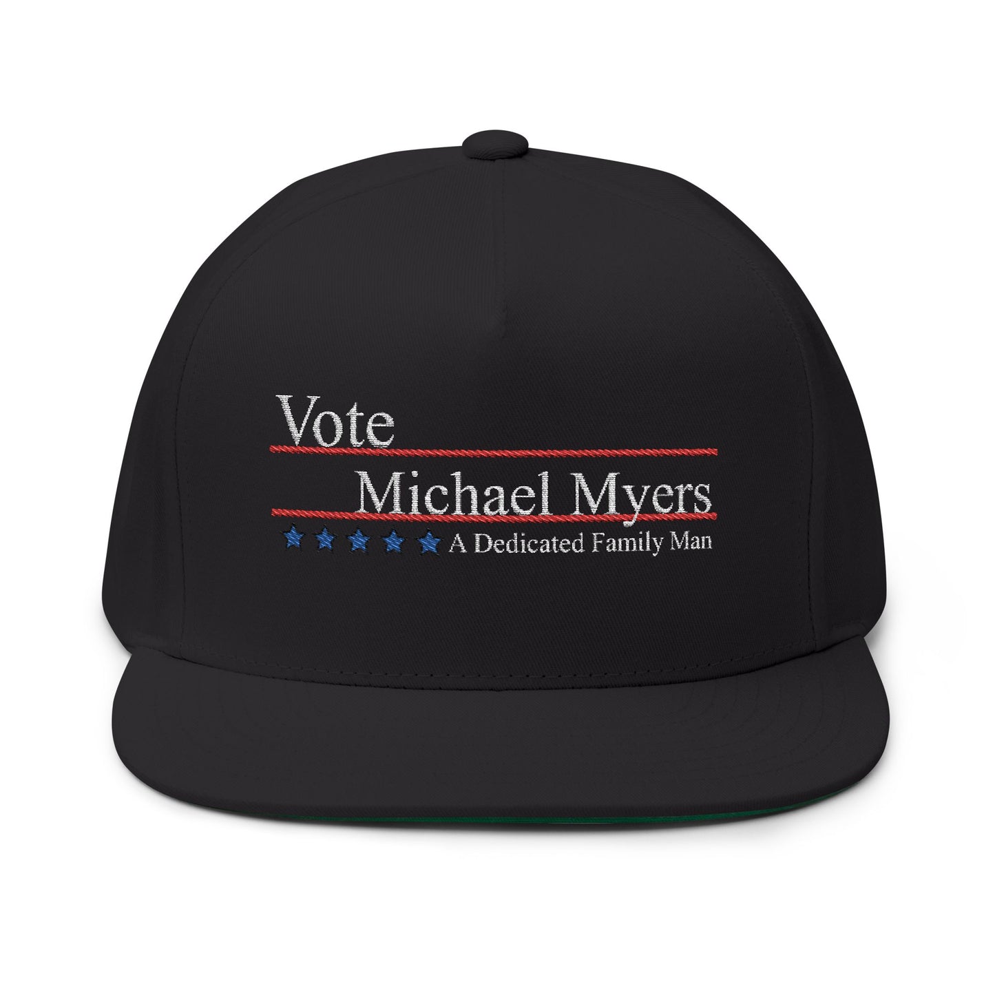 Vote Michael Myers Flat Bill Cap - Embroidered
