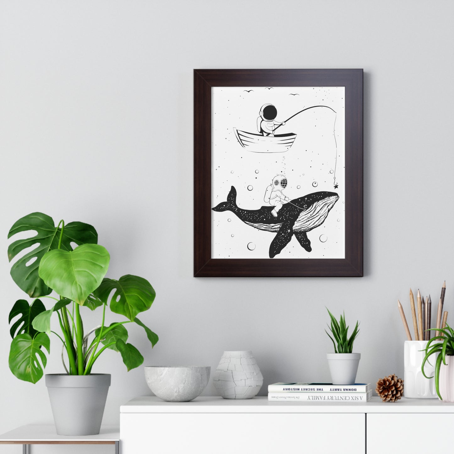 Fishing Whale Art Print