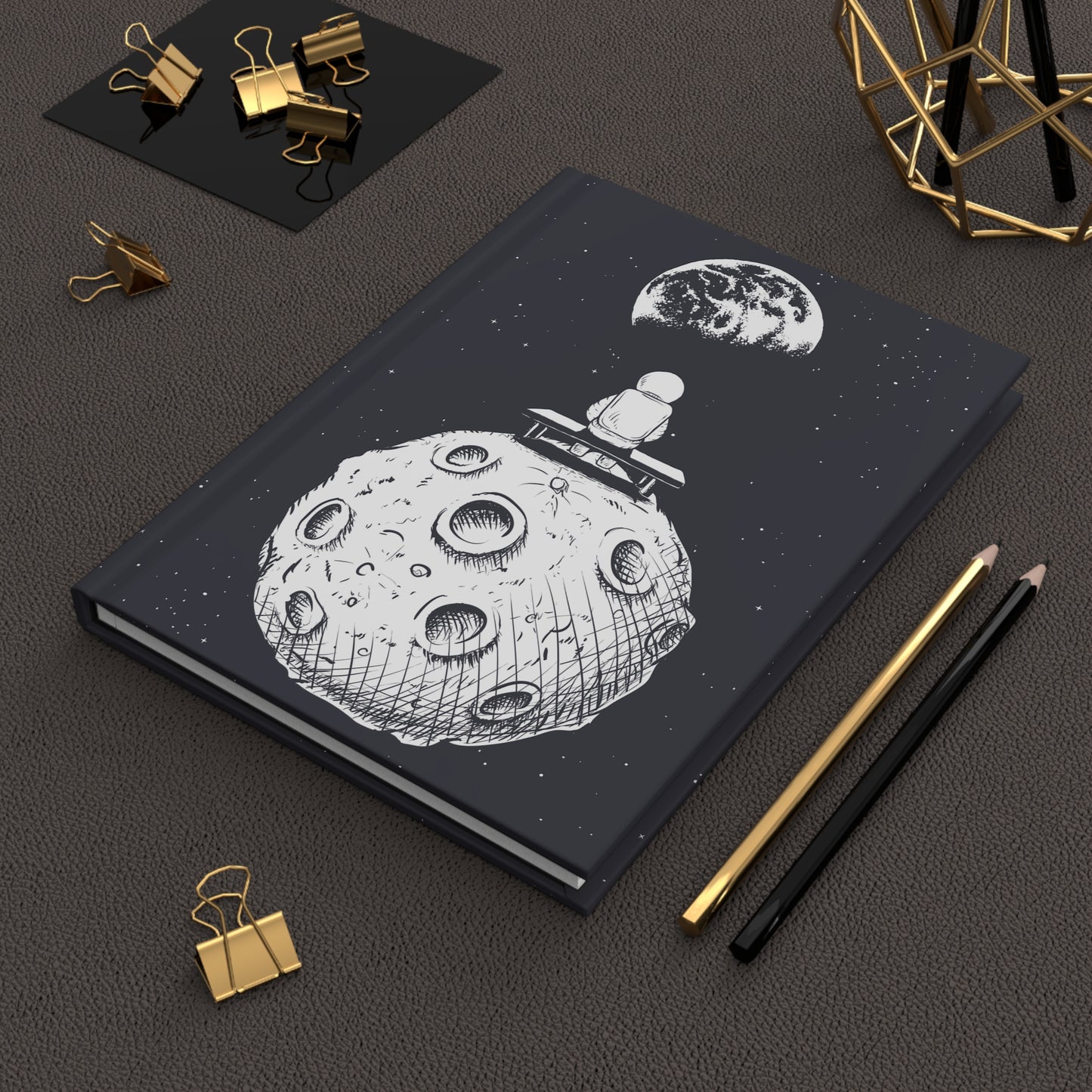 Alone In Space Hardcover Journal Matte