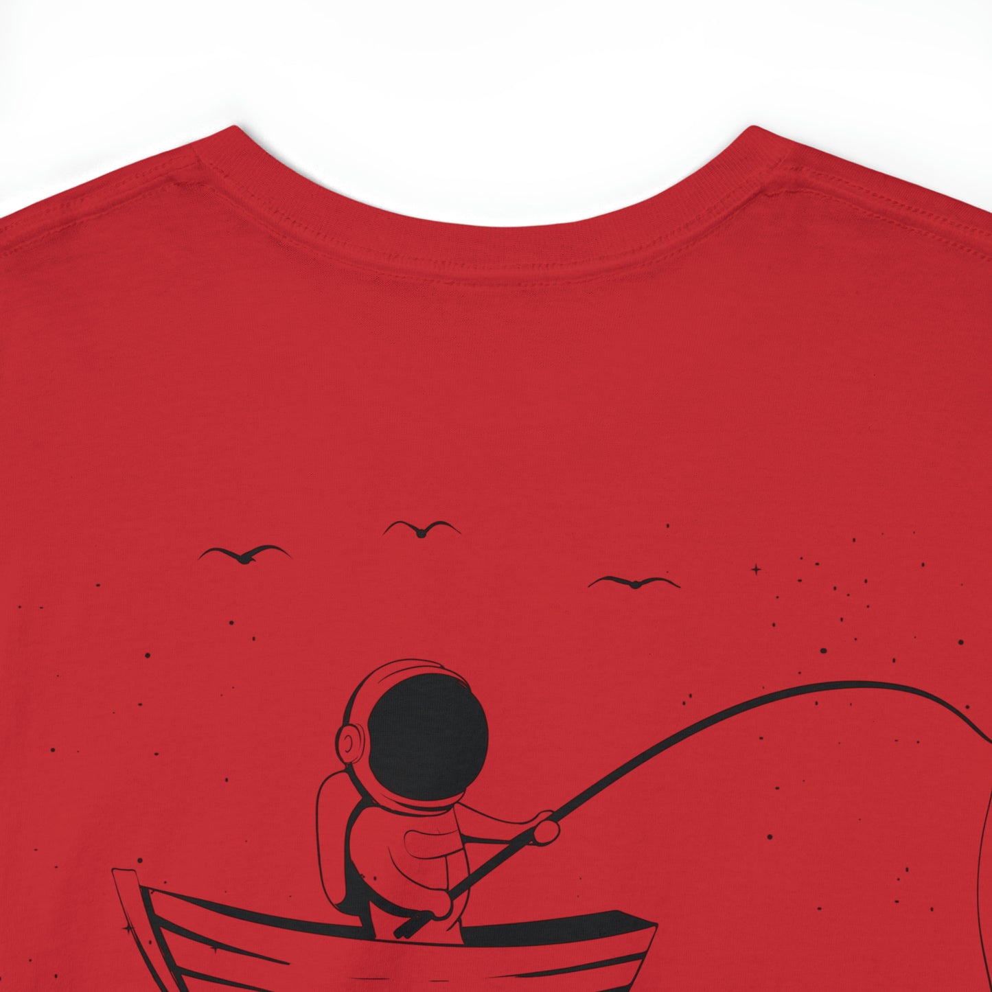 Fishing Whale Unisex Heavy Cotton Tee