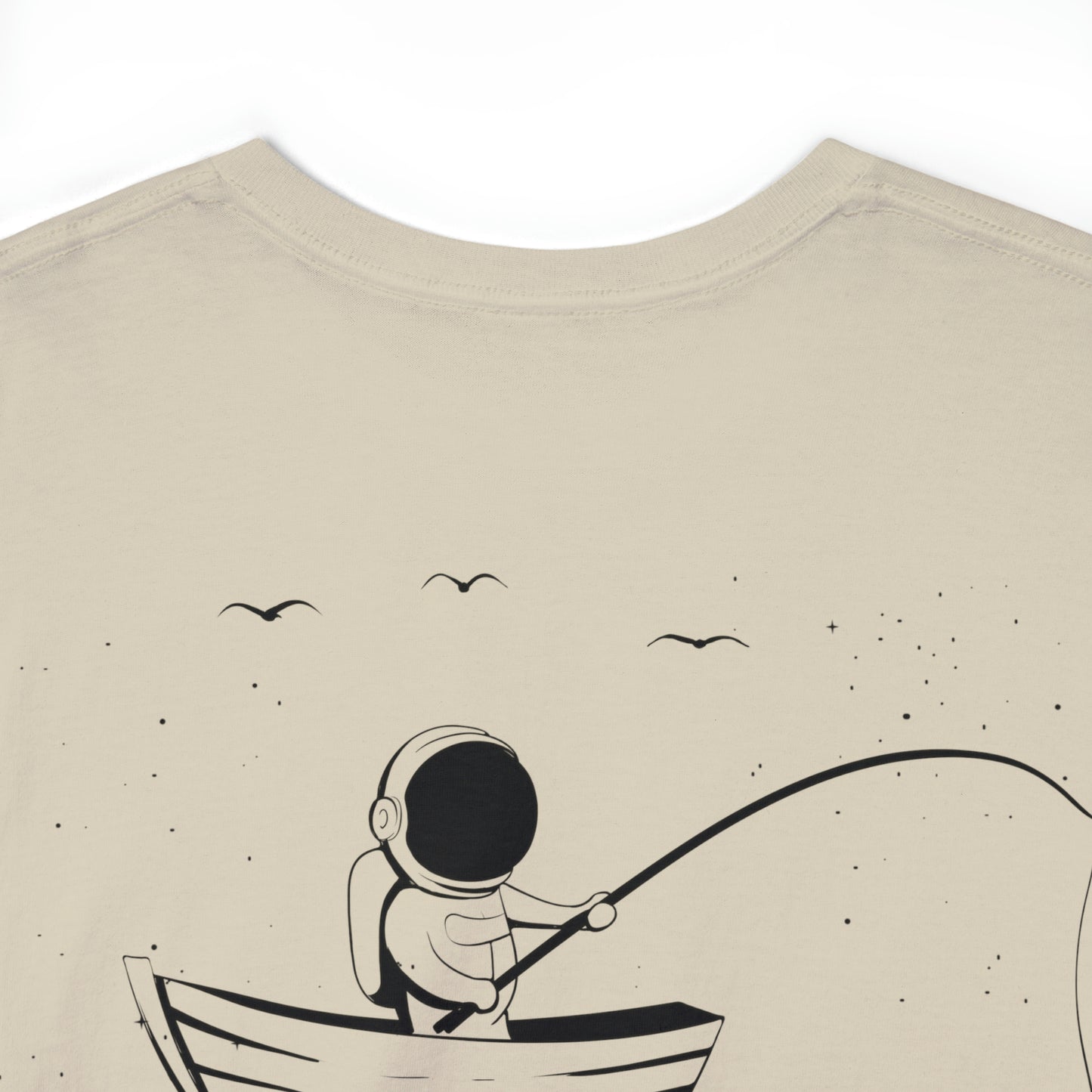Fishing Whale Unisex Heavy Cotton Tee