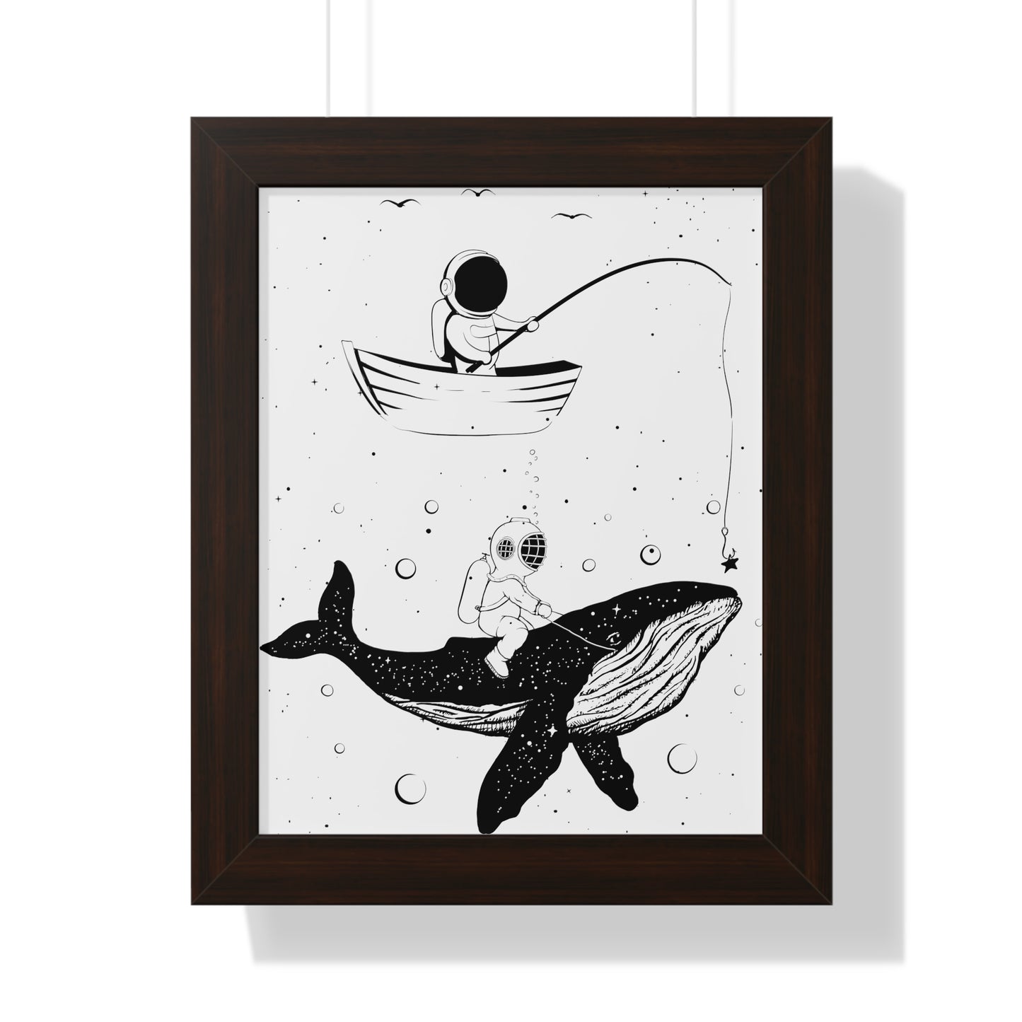 Fishing Whale Art Print