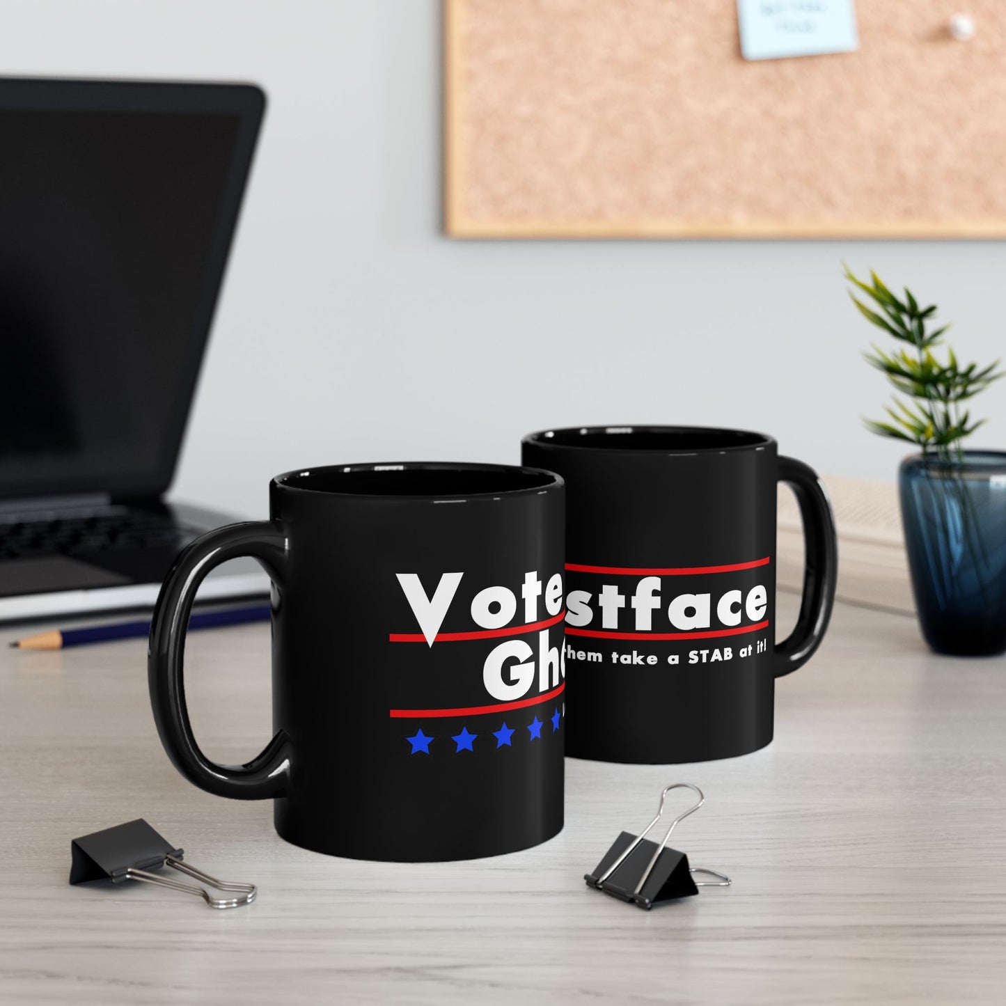 Vote Ghostface Black Mug (11oz, 15oz)