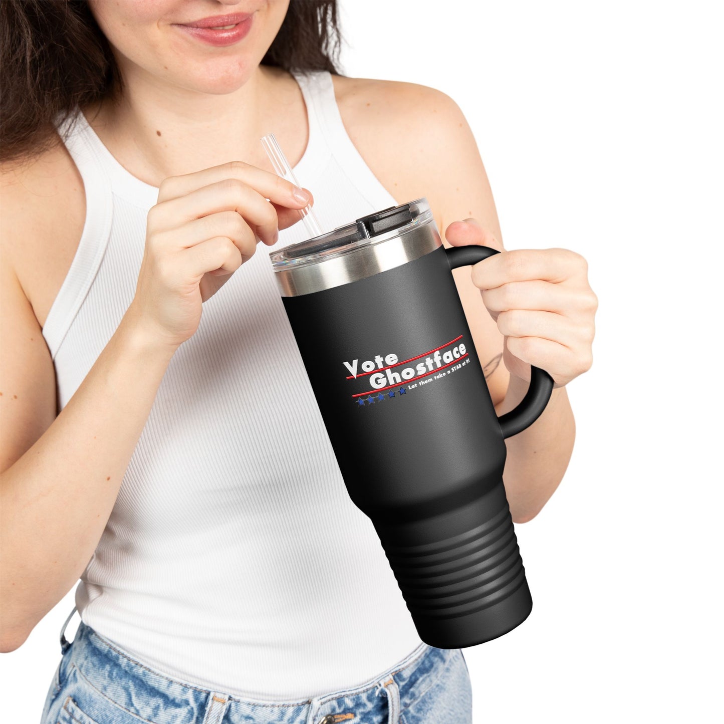 Vote Ghostface Insulated Travel Mug - 40oz