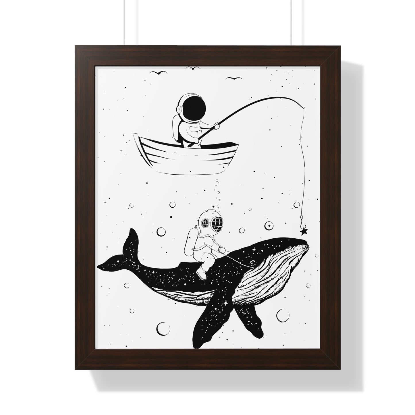 Fishing Whale Art Print