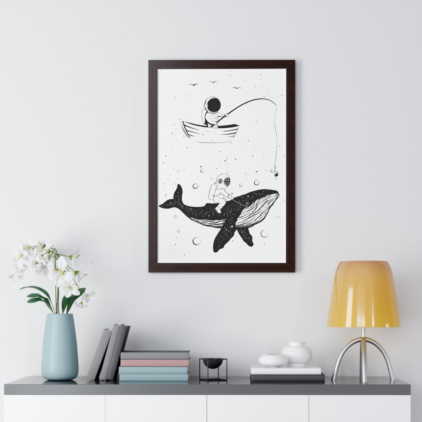 Fishing Whale Art Print
