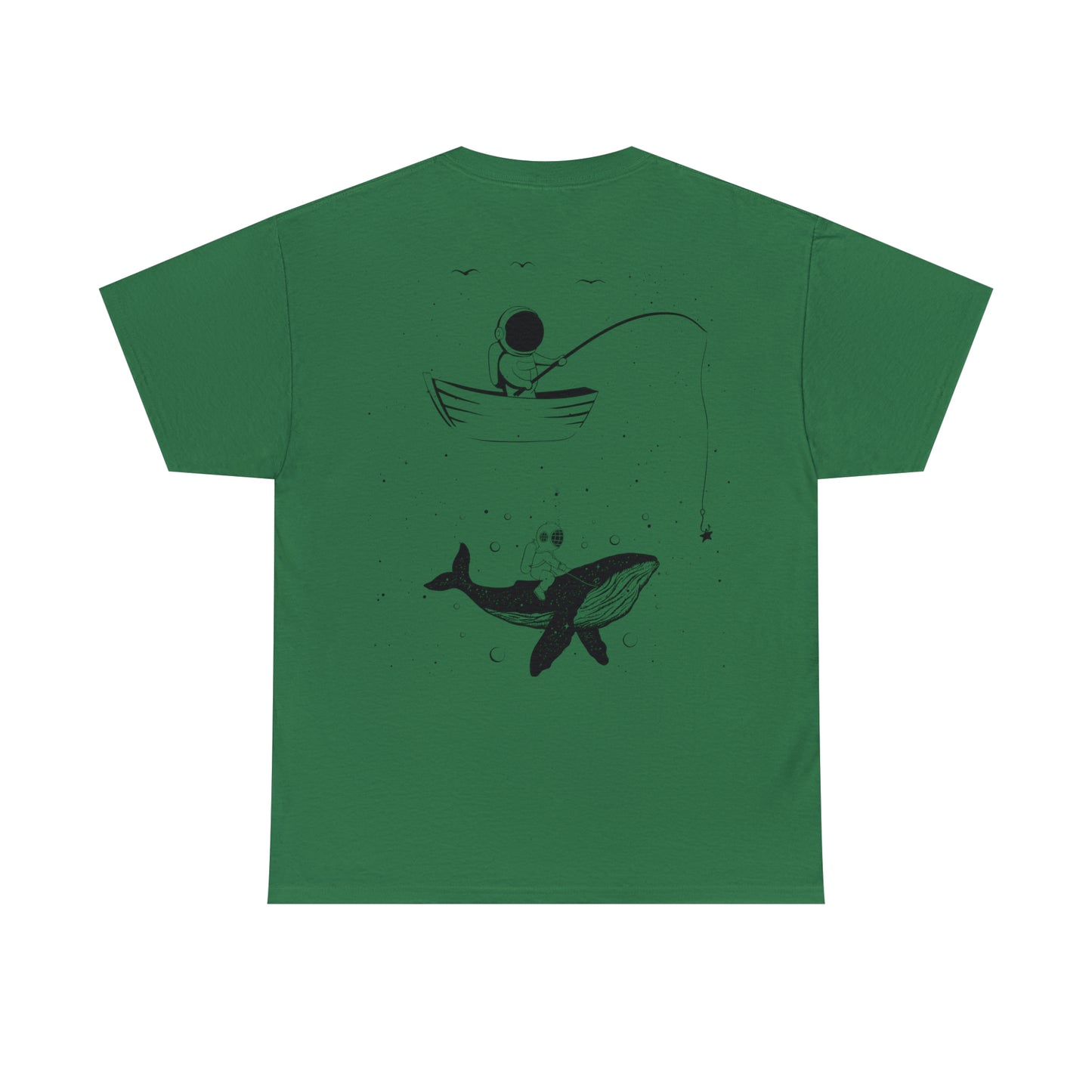 Fishing Whale Unisex Heavy Cotton Tee