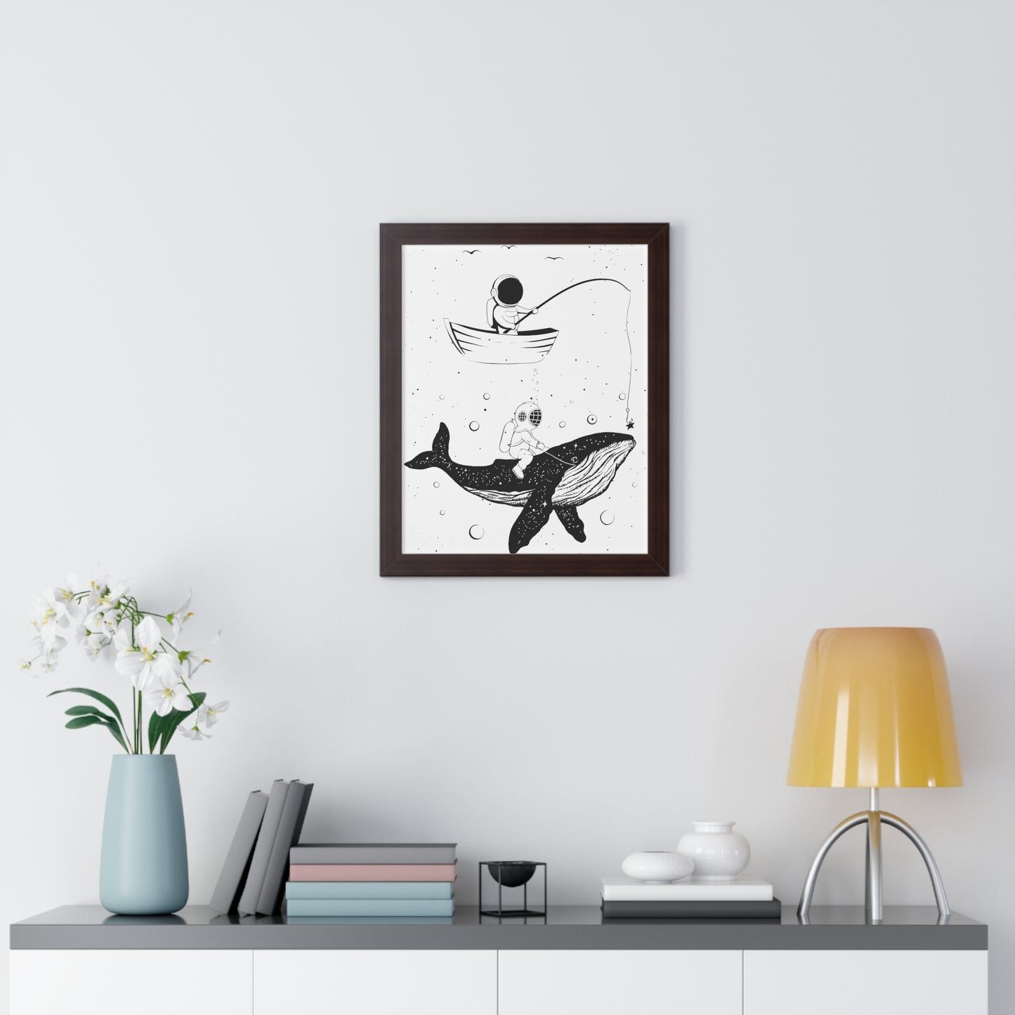 Fishing Whale Art Print