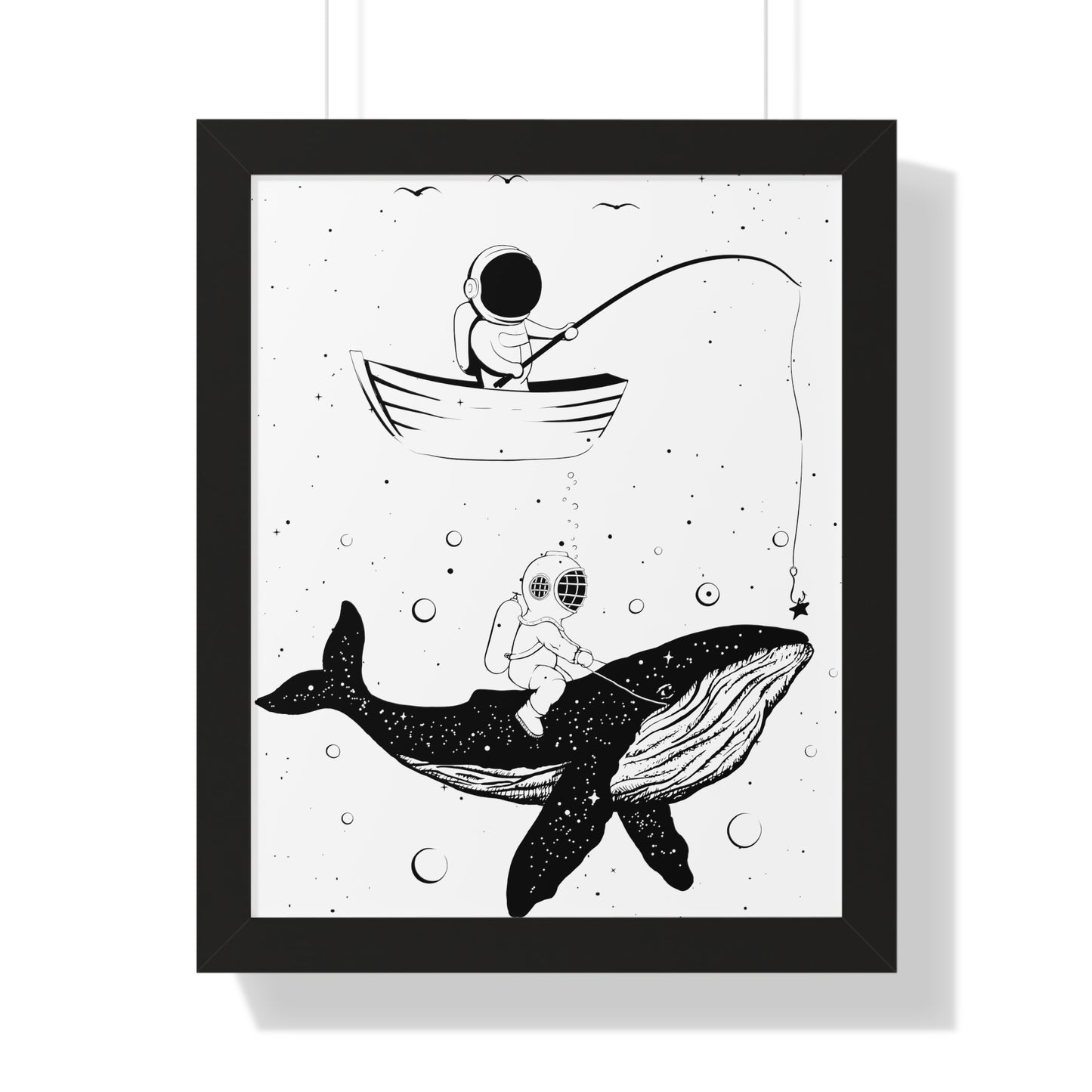 Fishing Whale Art Print