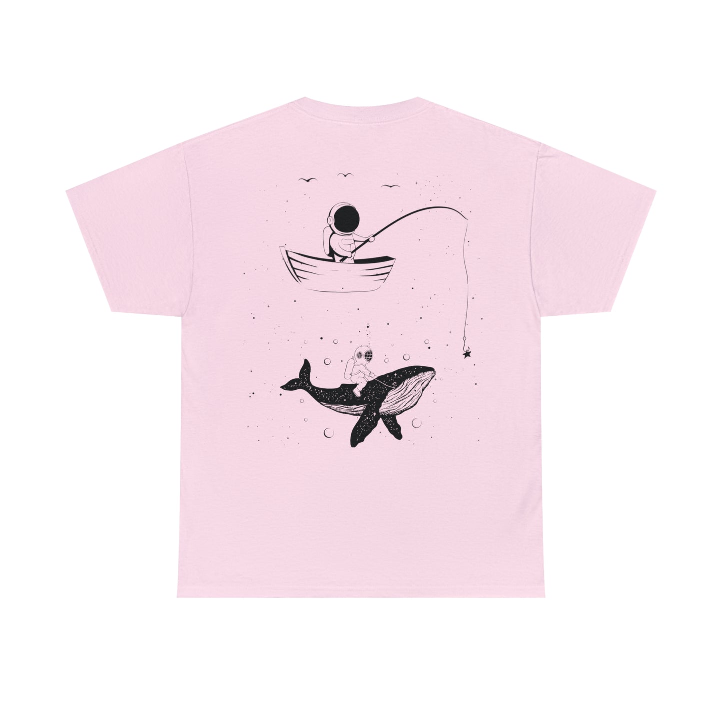 Fishing Whale Unisex Heavy Cotton Tee