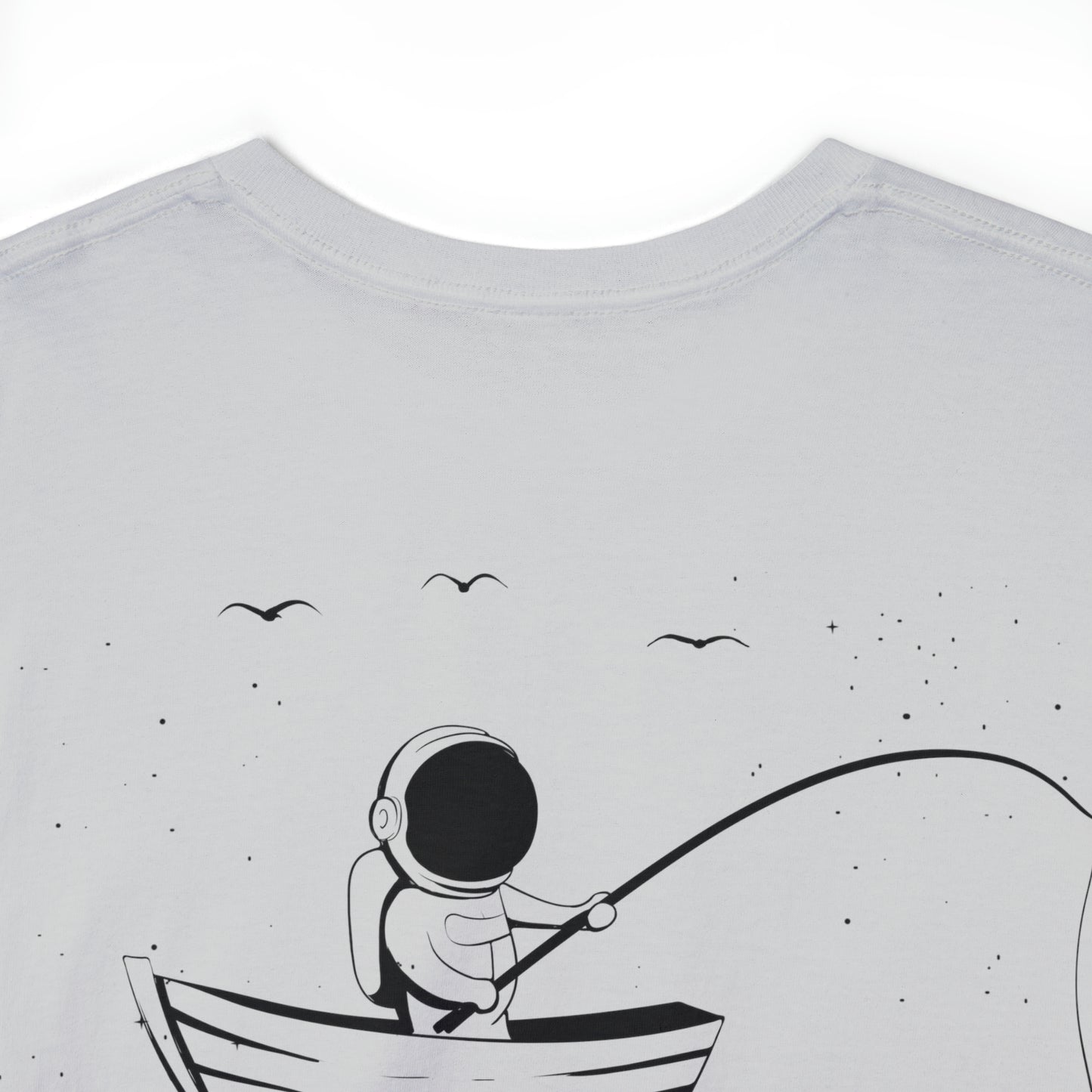 Fishing Whale Unisex Heavy Cotton Tee