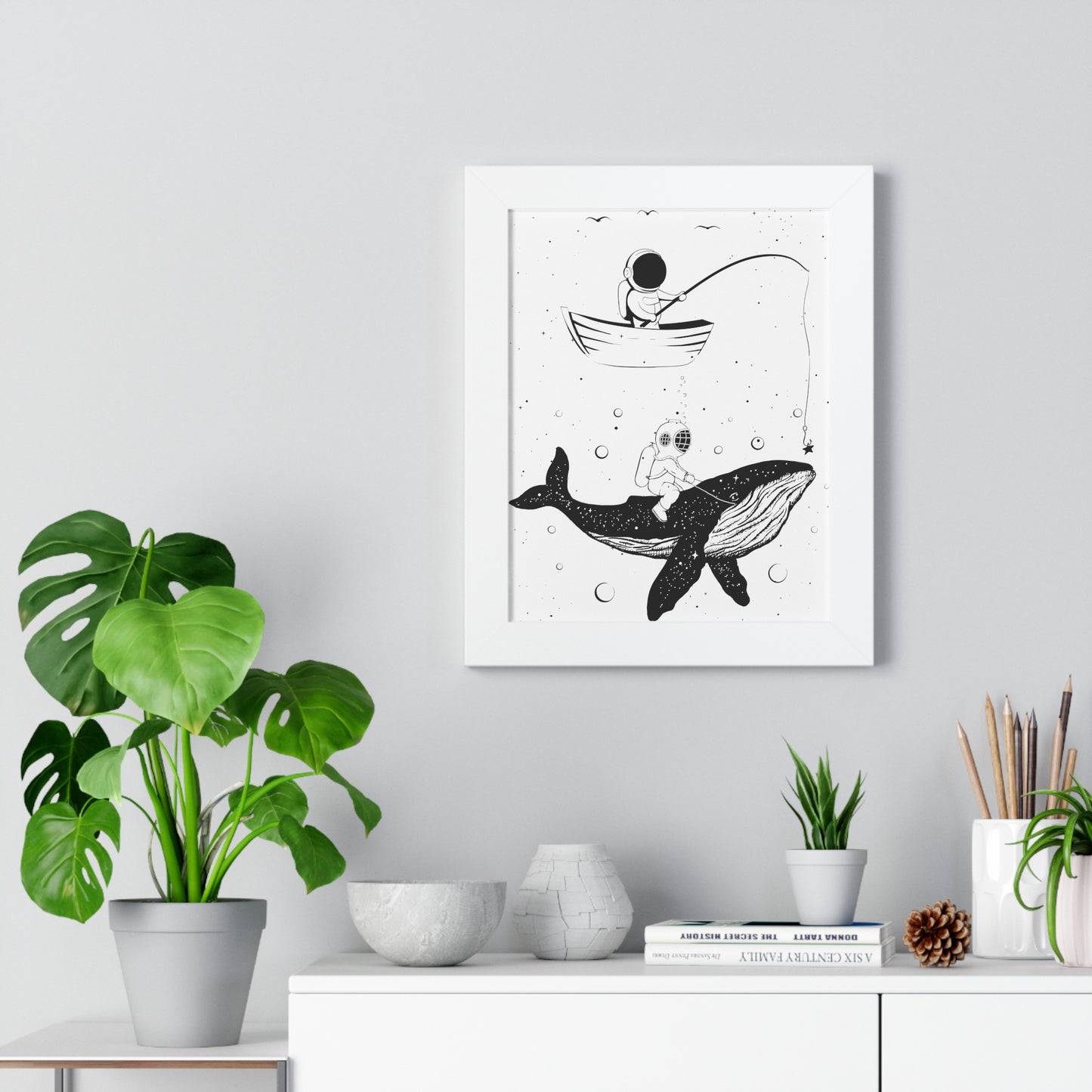Fishing Whale Art Print