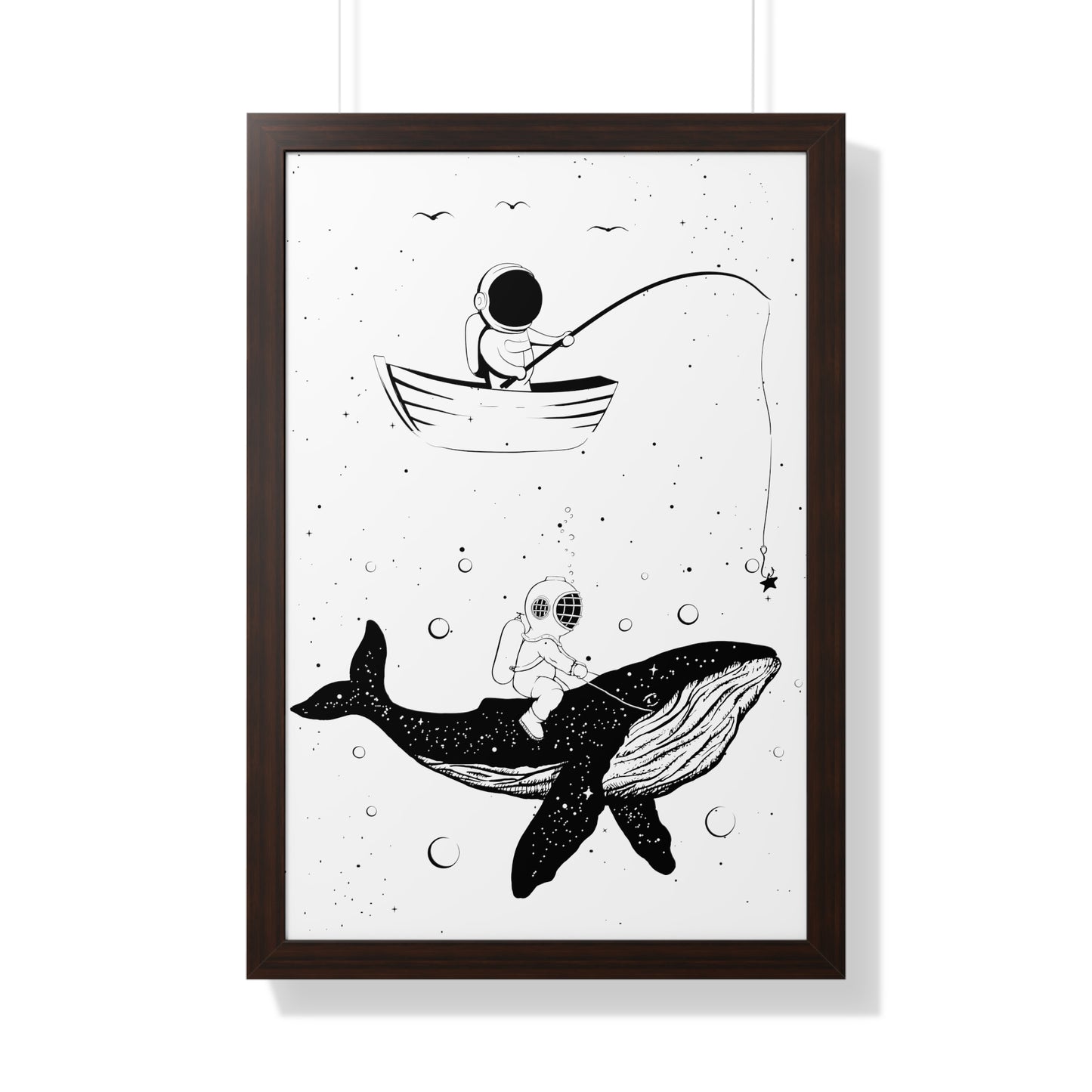 Fishing Whale Art Print