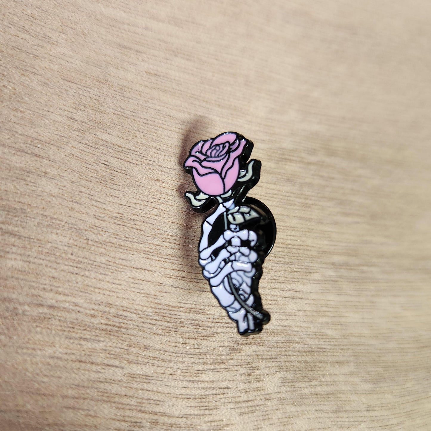 Skeleton Rose Pin