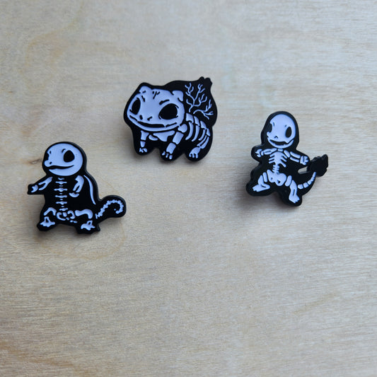 Pocket Monster Skeleton Pin Set