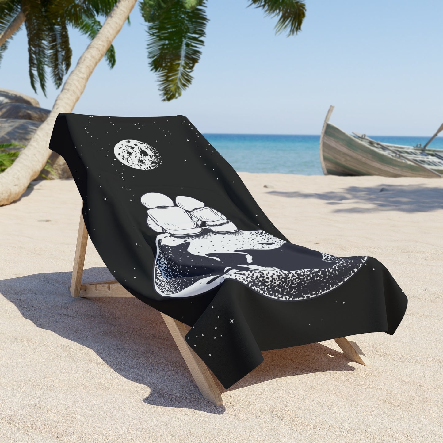 Together in Space Beach Towel