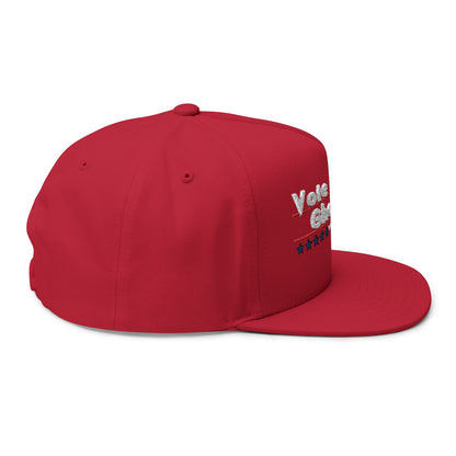 Vote Ghostface Flat Bill Cap - Embroidered